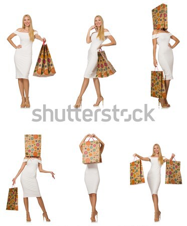 Woman in fashion looks isolated on white Stock photo © Elnur