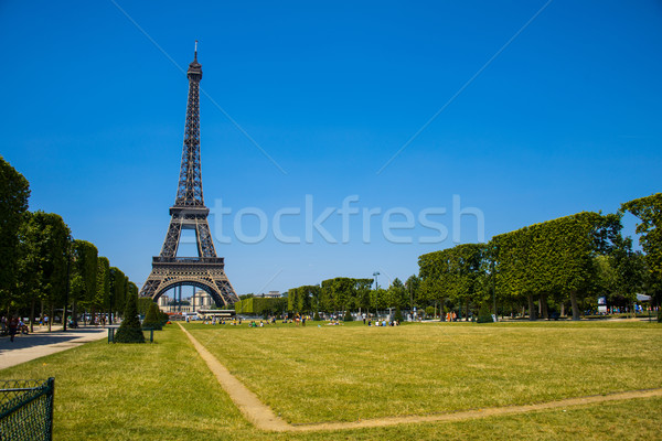Eiffel tower on bright summer day Stock photo © Elnur