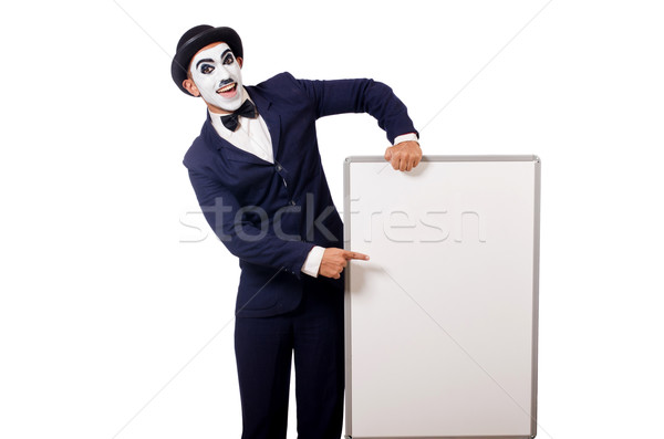 Funny man with blank board Stock photo © Elnur