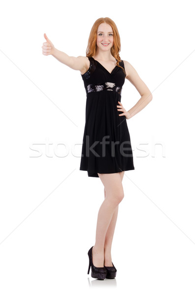 Woman giving thumbs up isolated on white Stock photo © Elnur