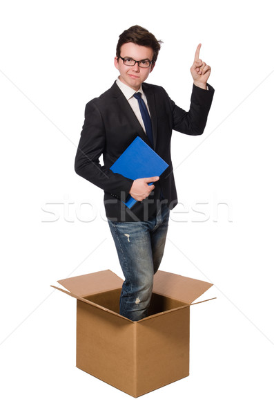 Young businessman in thinking out of box concept Stock photo © Elnur