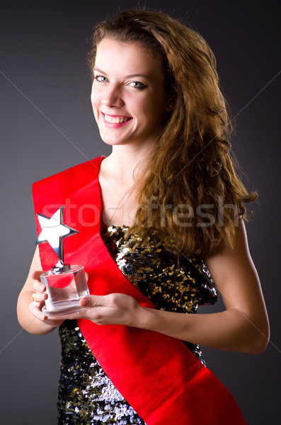 Femme gagner beauté concours oeil visage [[stock_photo]] © Elnur