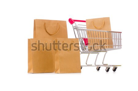 Cart in holiday shopping concept Stock photo © Elnur