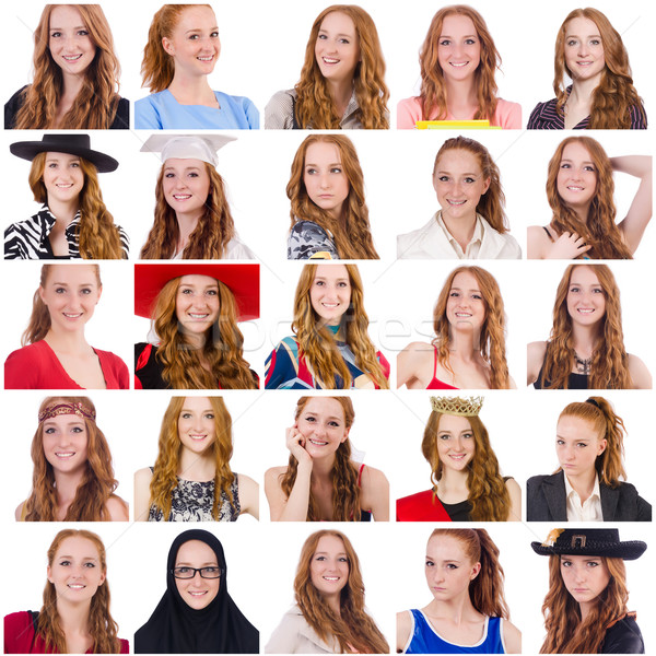 Collage beaucoup visages modèle visage heureux [[stock_photo]] © Elnur