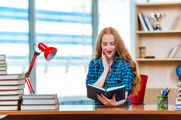 Young female student preparing for exams Stock photo © Elnur