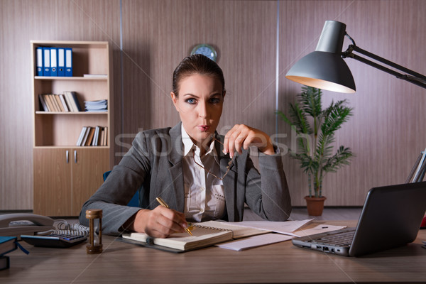 The businesswoman working in the office Stock photo © Elnur