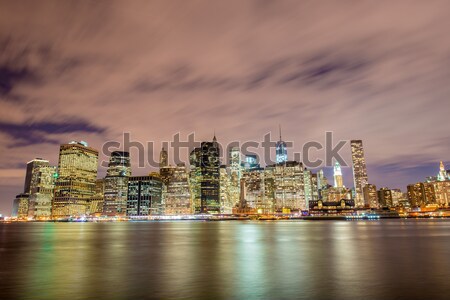 View of lower Manhattan from Brooklyn Stock photo © Elnur