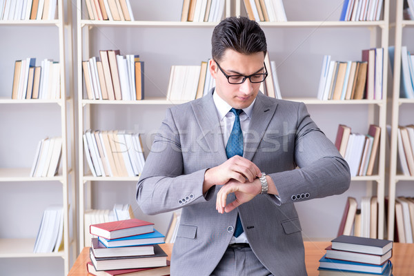 Business law student working studying in the library Stock photo © Elnur