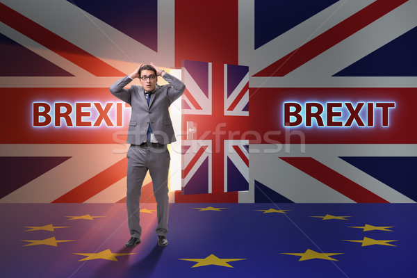 Businessman in Brexit concept - UK leaving EU Stock photo © Elnur