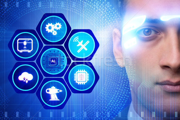 искусственный интеллект бизнесмен интернет технологий сеть будущем Сток-фото © Elnur