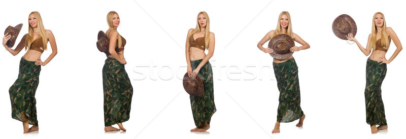 Woman in swimming suit isolated on white Stock photo © Elnur
