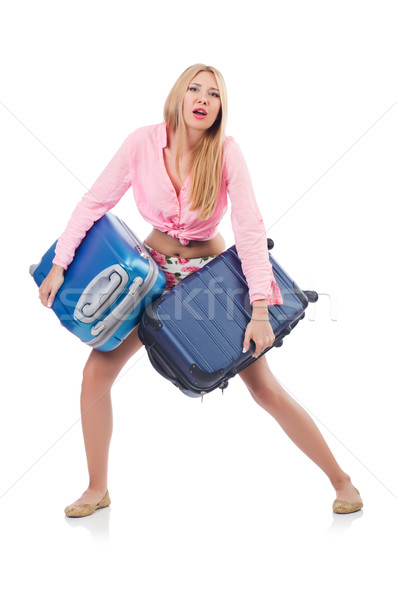 Woman preparing for travel on summer vacation Stock photo © Elnur