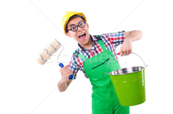 Funny painter isolated on white Stock photo © Elnur