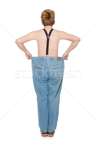 Grappig man broek geïsoleerd witte gezondheid Stockfoto © Elnur