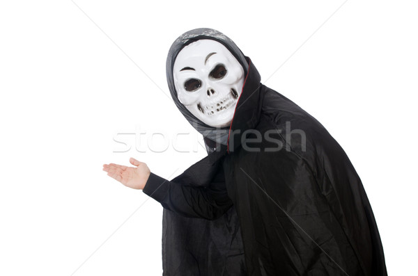 Férfi horror jelmez maszk izolált fehér férfi Stock fotó © Elnur
