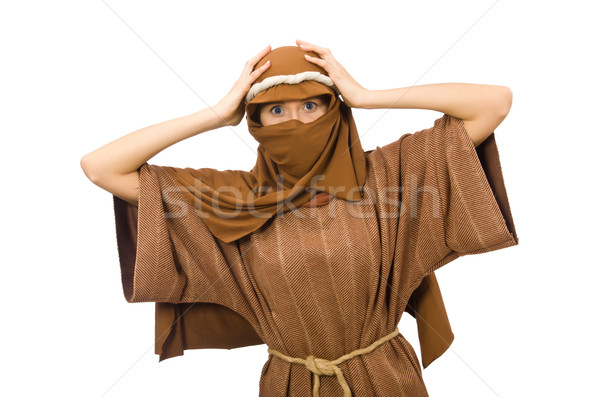 Stockfoto: Vrouw · middeleeuwse · arab · kleding · witte