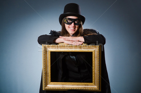 Woman wearing mask in art concept Stock photo © Elnur