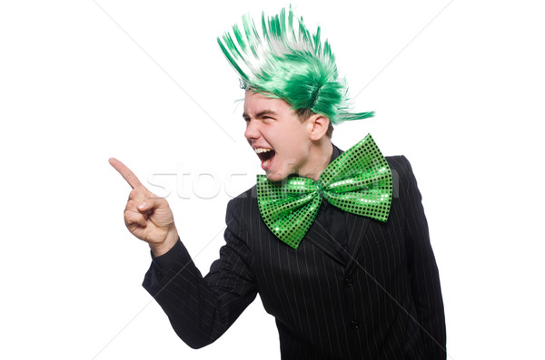 Funny man with mohawk hairstyle Stock photo © Elnur
