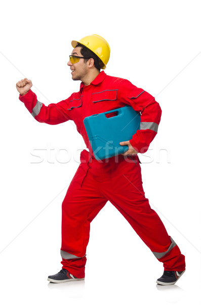 Man in coveralls isolated on white Stock photo © Elnur