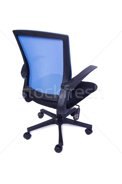 Stok fotoğraf: Mavi · ofis · koltuğu · yalıtılmış · beyaz · ofis · dizayn
