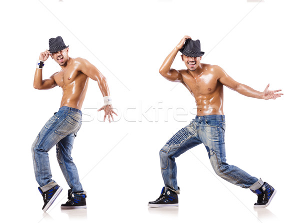 Bailarín baile aislado blanco desnuda hombre Foto stock © Elnur