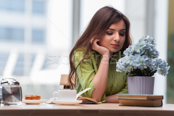 Young woman preparing for school exams Stock photo © Elnur