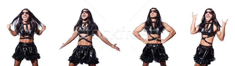 Homem curativo mulher vestir engraçado jovem Foto stock © Elnur
