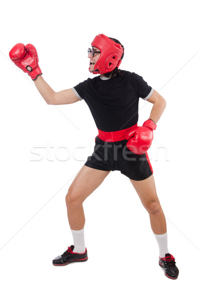 Funny boxer isolated on the white Stock photo © Elnur