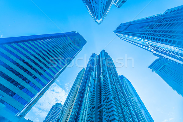 Foto stock: Alto · Dubai · marina · arranha-céus · água · edifício