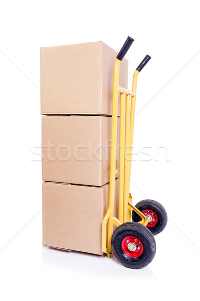 Shipping cart isolated on the white background Stock photo © Elnur