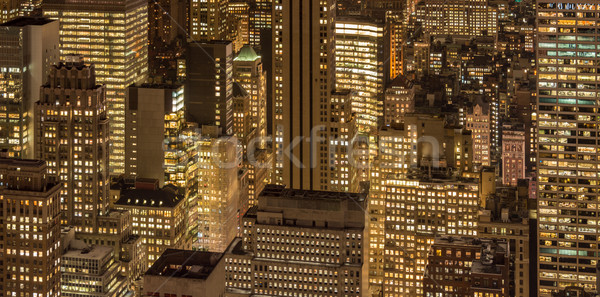 View of New York Manhattan during sunset hours Stock photo © Elnur