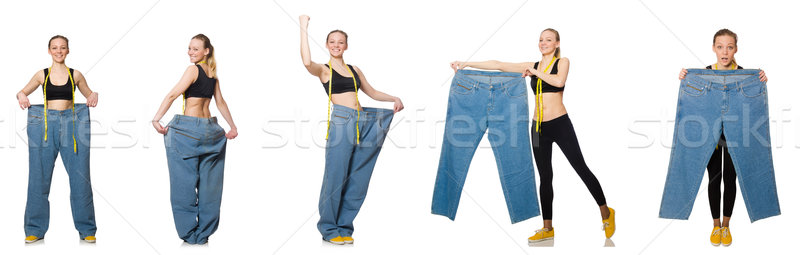 Composite photo of woman in dieting concept Stock photo © Elnur