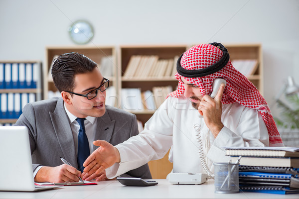 Diverse business concept with arab businessman Stock photo © Elnur