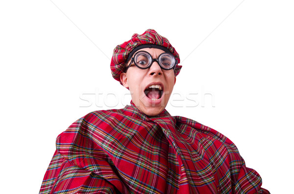 Funny scotsman isolated on the white Stock photo © Elnur