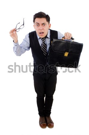 Om de afaceri sinucidere izolat alb afaceri mână Imagine de stoc © Elnur