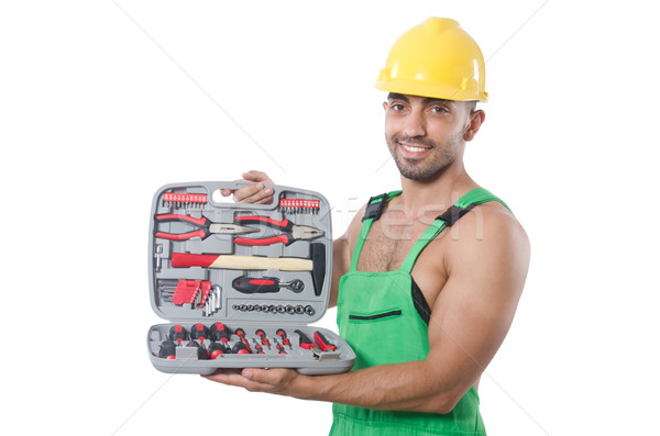 Stockfoto: Man · geïsoleerd · blanke · man · witte · werk · werknemer