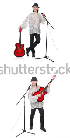 Man with vacuum cleaner isolated on white Stock photo © Elnur
