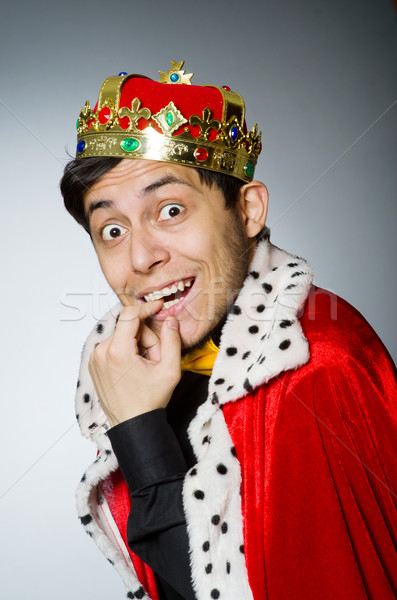 King businessman in funny concept Stock photo © Elnur