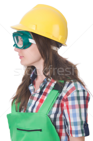 Woman wearing goggles in safety concept Stock photo © Elnur