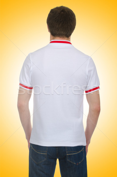 Homme tshirt isolé blanche modèle Shopping [[stock_photo]] © Elnur