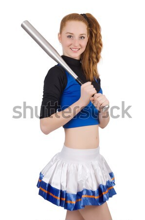 Cheerleader isolé blanche femme sourire école [[stock_photo]] © Elnur