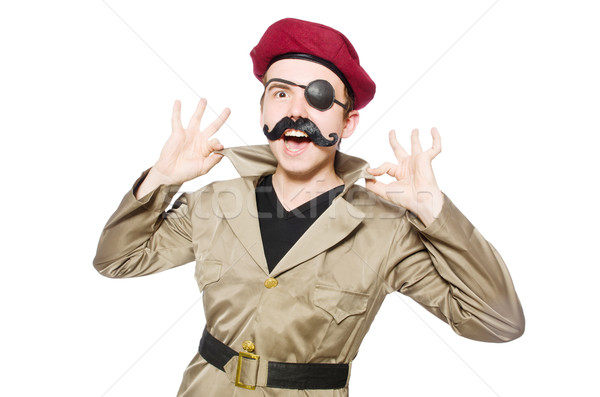 Funny soldier in military concept Stock photo © Elnur