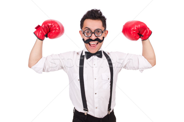 Funny boxer isolated on the white background Stock photo © Elnur