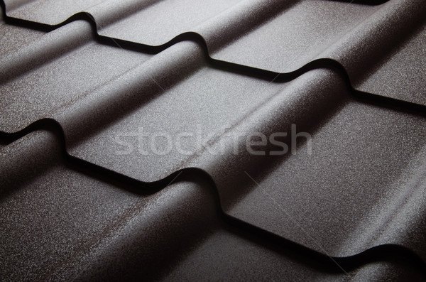 Metaal dak tegel huis textuur Stockfoto © Elnur