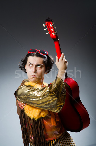 Hombre guitarra musical fiesta metal etapa Foto stock © Elnur