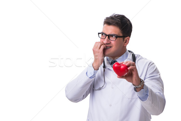 Jungen männlich Kardiologe Arzt halten Herz Stock foto © Elnur