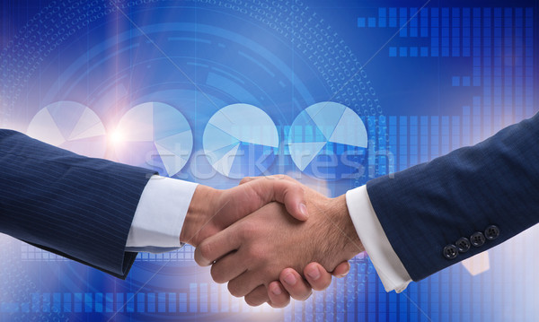 Handshake concept  - business metaphor illustration Stock photo © Elnur