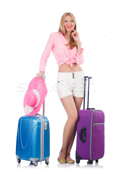 Woman preparing for travel on summer vacation Stock photo © Elnur