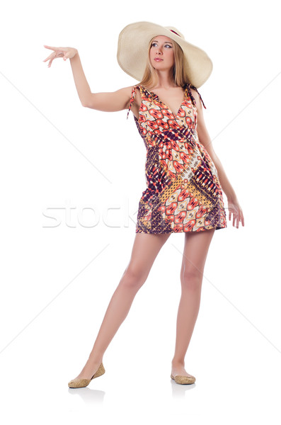 Mujer hermosa verano vestido virtual botón Foto stock © Elnur