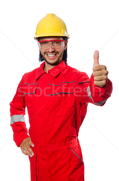 Industrielle travailleur isolé blanche homme construction [[stock_photo]] © Elnur